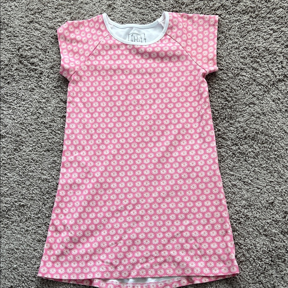 Lila and Hayes Pink Citrus Fruit Kids Dress